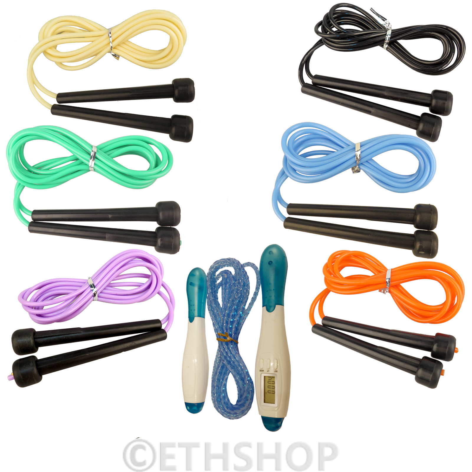 Plastic Skipping Elastic Rope Jumping Speed Exercise Boxing Gym Workout Fitness Ebay