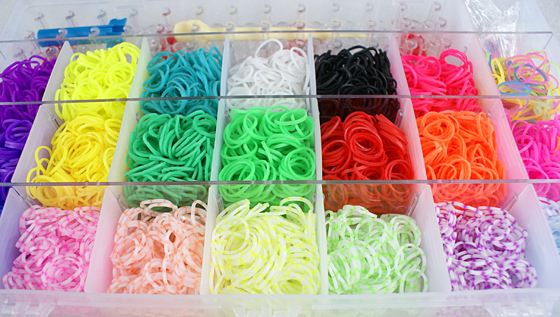 5000 8000 Colorful Rainbow Rubber Loom Bands Bracelet Making Kit Set ...