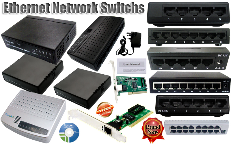 5 8 16 Port RJ45 Network Ethernet LAN Cat5e Gigabit Switch Hub Power Adapter Way