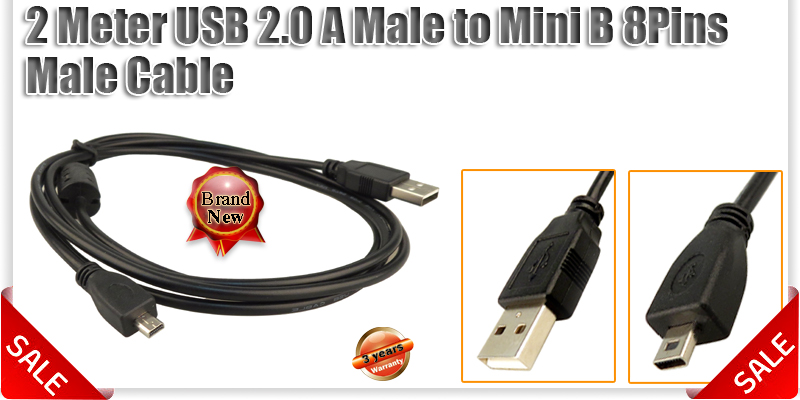   Male to Mini 8 Pin Data Sync Cable Lead For EasyShare Kodak Camera 